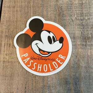 Disney World Passholder Magnet - Orange and Black